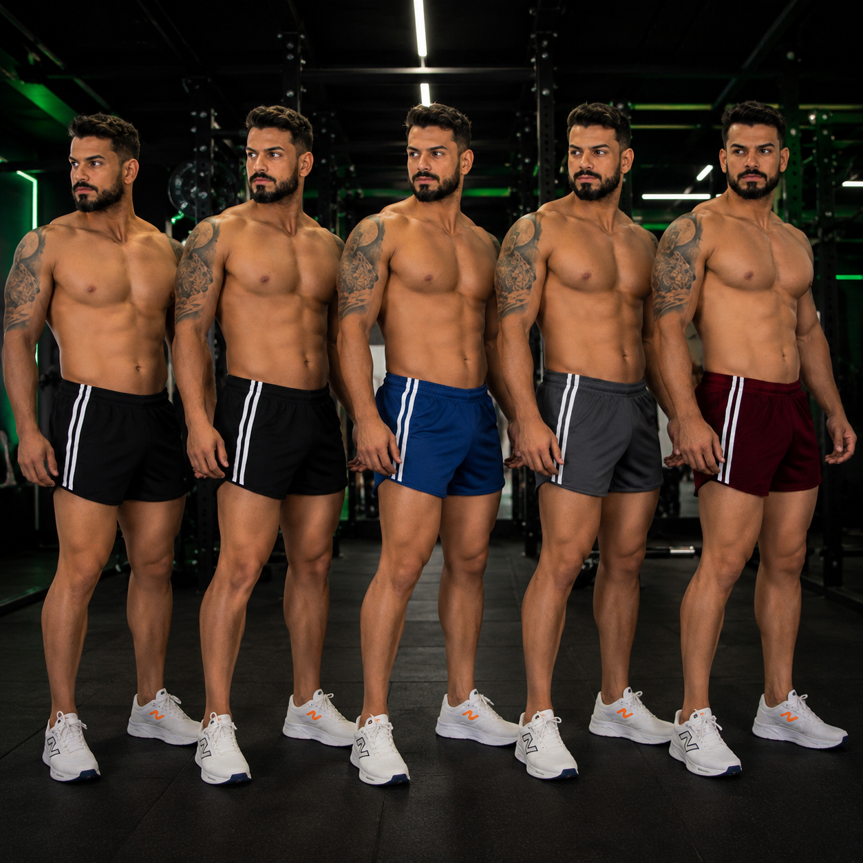 Kit 5 Shorts Dry Fit Ozlo® – Conforto e Rotina Completa