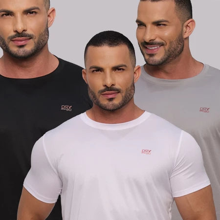 Kit 3 Camisetas Dry Fit Ozlo® – Conforto e Performance