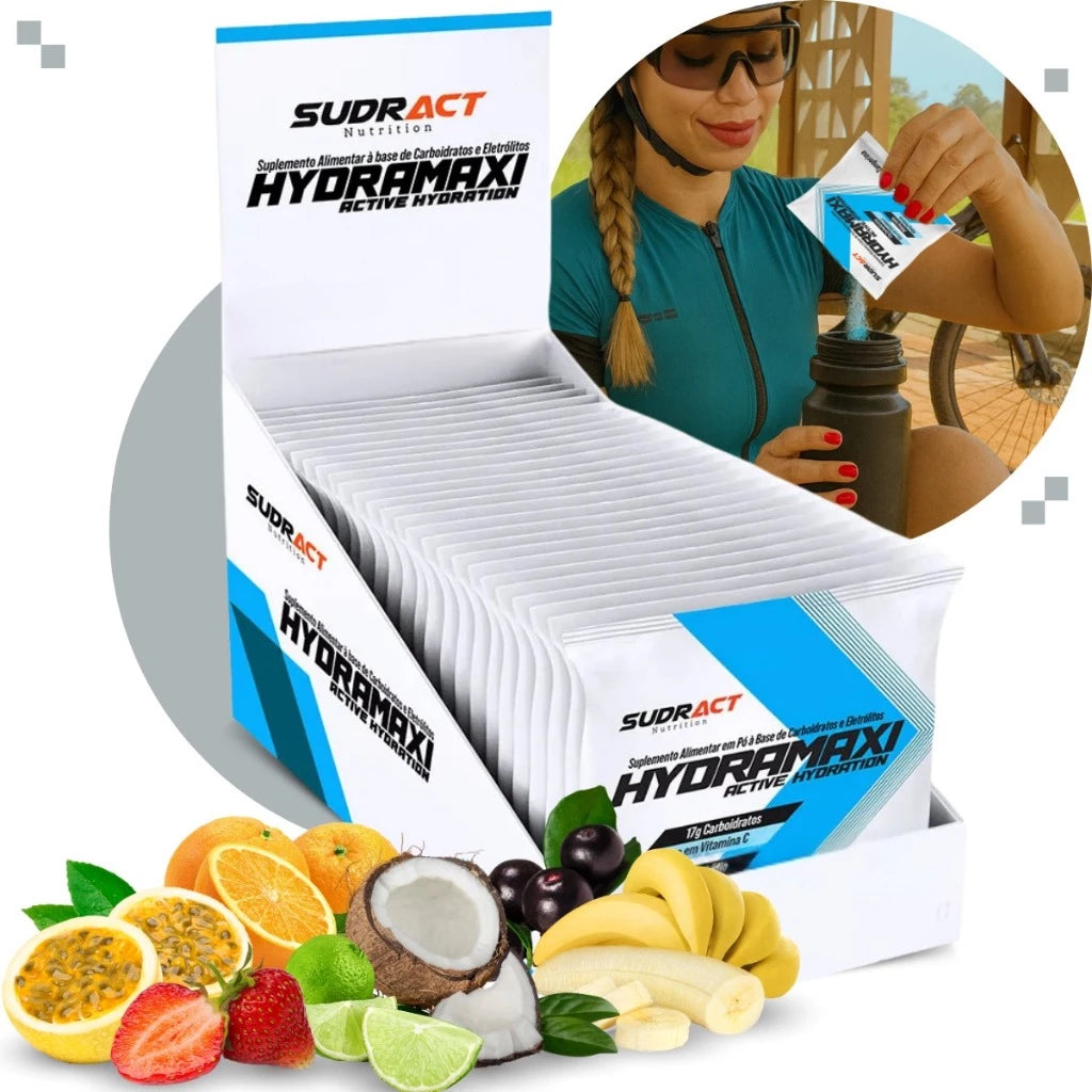 Isotônico Hydramaxi Ozlo 25 Sachês com Eletrólitos e Vitamina C