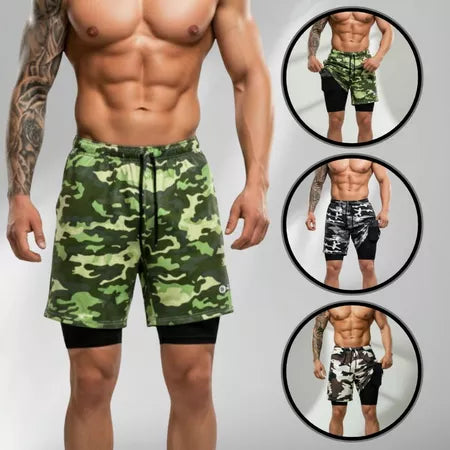 Kit 2 Shorts Camuflados Ozlo® – Compressão e Estilo