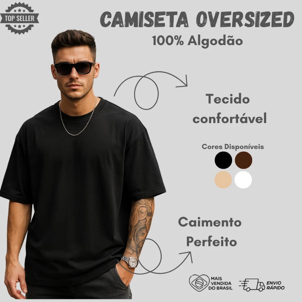 Camiseta Oversized Caveira Ozlo® – Conforto e Estilo