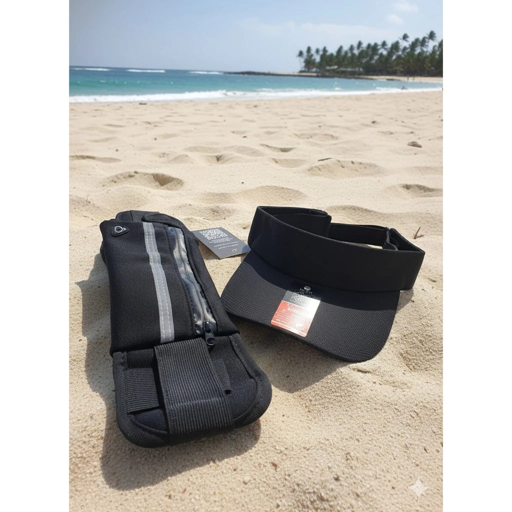 Kit Viseira e Pochete Esportiva Ozlo Feminina para Corrida