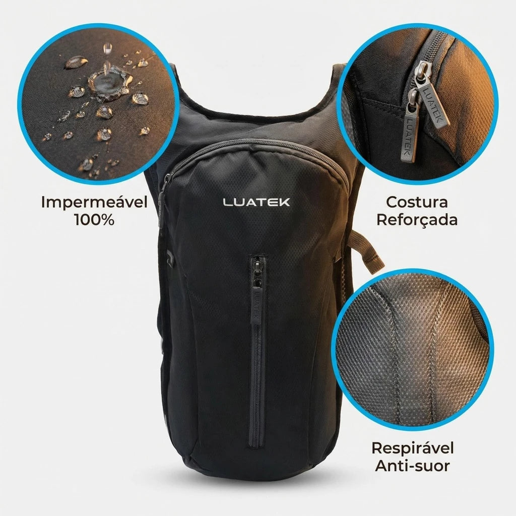Mochila de Hidratação Ozlo 2L Impermeável para Corrida e Ciclismo