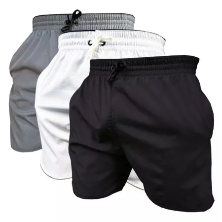 Kit 3 Shorts Dry Fit Ozlo® – Elasticidade e Secagem Rápida