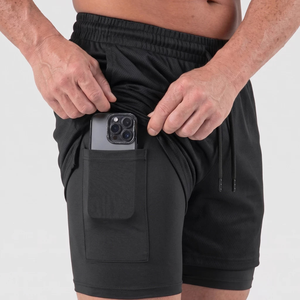 Kit 2 Shorts 2 em 1 Ozlo® – Performance e Praticidade