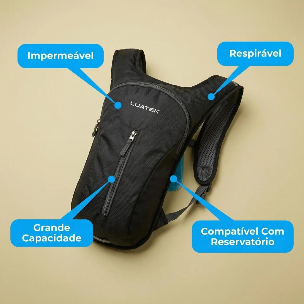 Mochila de Hidratação Ozlo 2L Impermeável para Corrida e Ciclismo