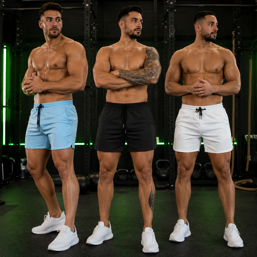 Kit 3 Shorts Dry Fit Ozlo® – Elasticidade e Secagem Rápida