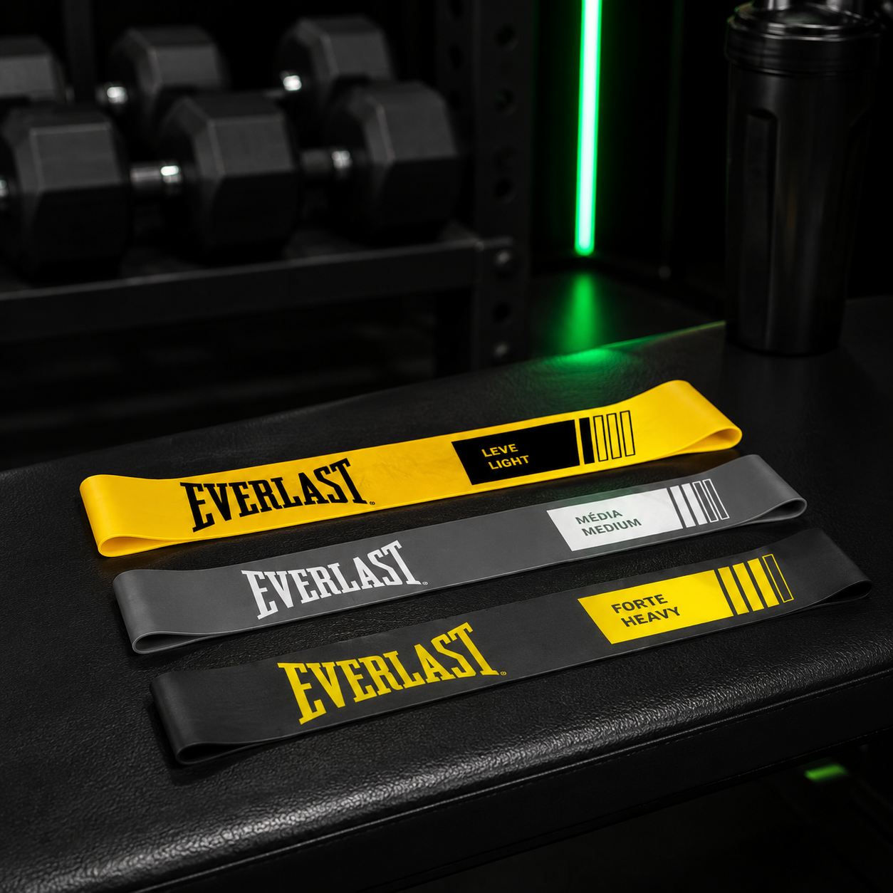 Kit 3 Mini Bands Everlast Ozlo Leve Média e Forte
