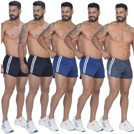 Kit 5 Shorts Dry Fit Ozlo® – Conforto e Rotina Completa