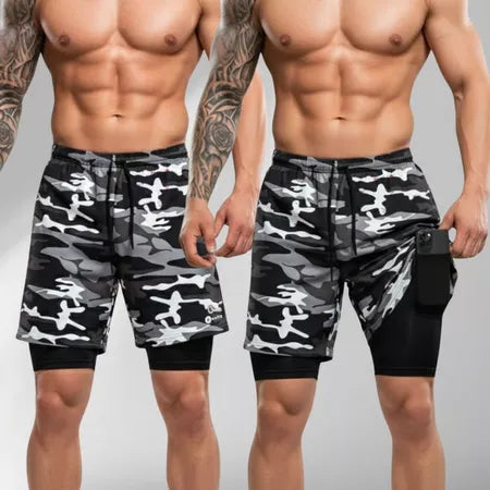 Kit 2 Shorts Camuflados Ozlo® – Compressão e Estilo