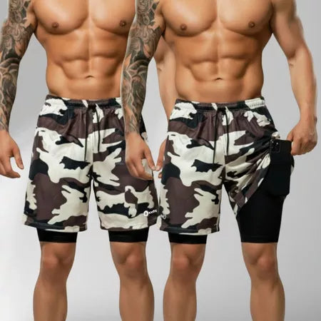 Kit 2 Shorts Camuflados Ozlo® – Compressão e Estilo
