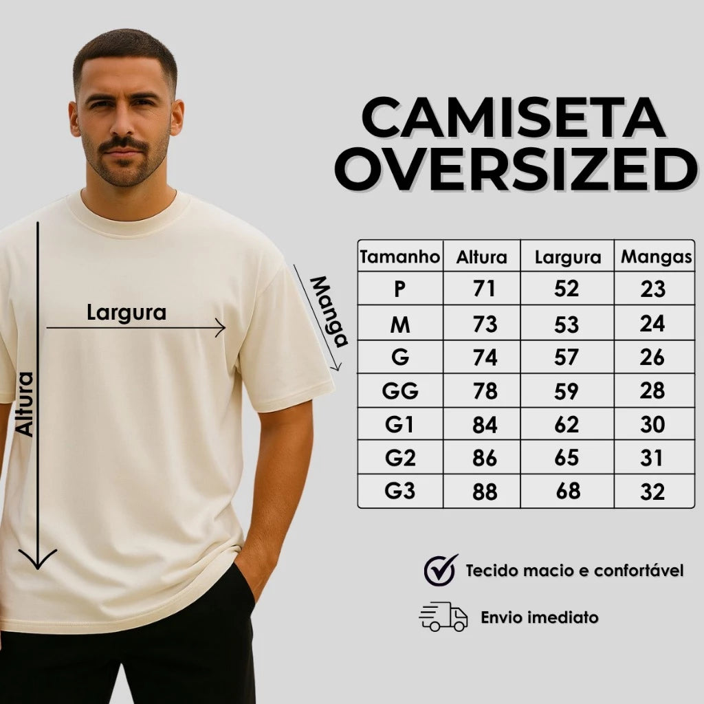Camiseta Oversized Caveira Ozlo® – Conforto e Estilo