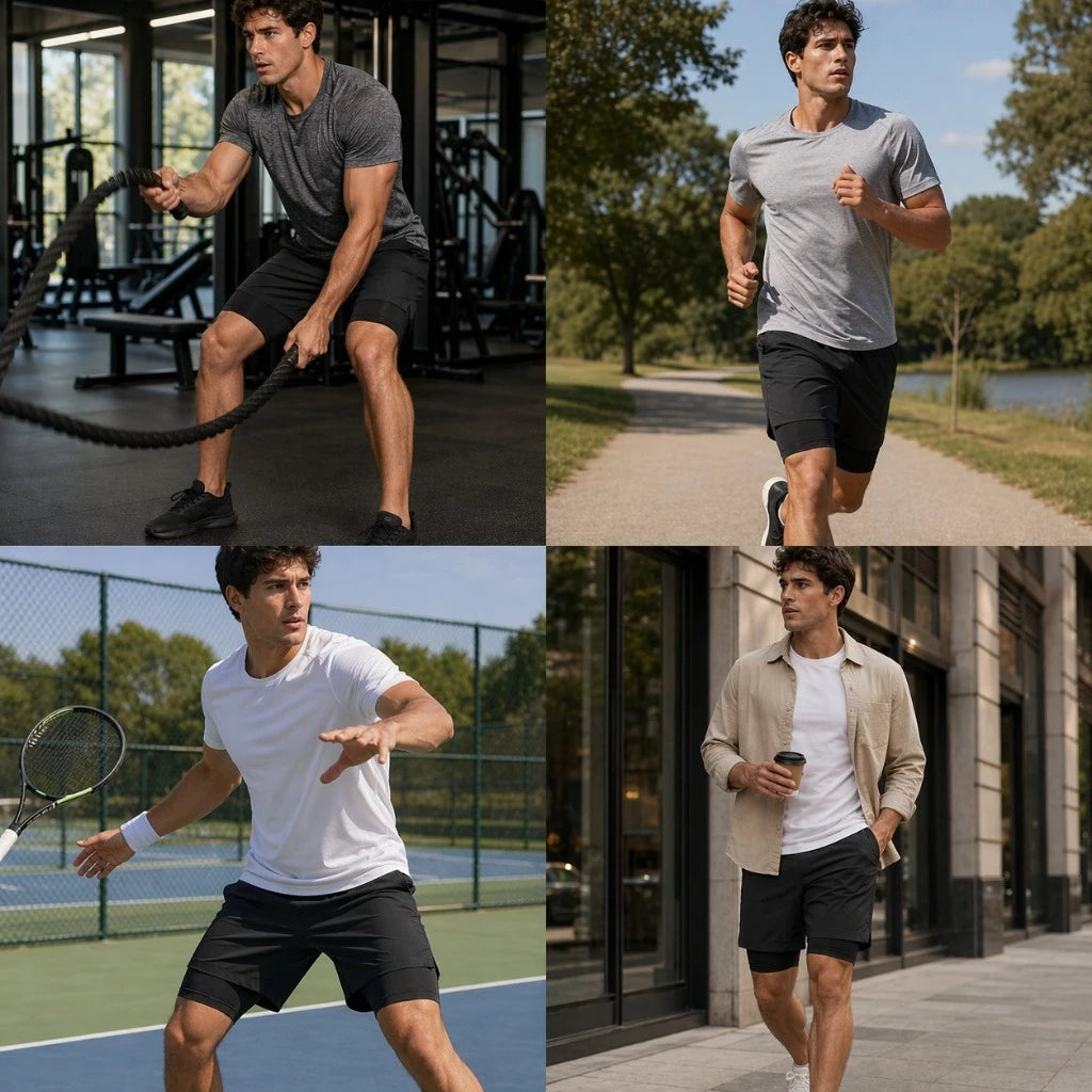 Kit 2 Shorts 2 em 1 Ozlo® – Suporte e Mobilidade