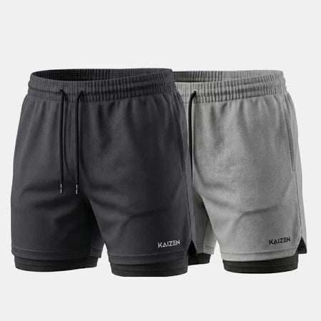 Kit 2 Shorts 2 em 1 Ozlo® – Performance e Praticidade