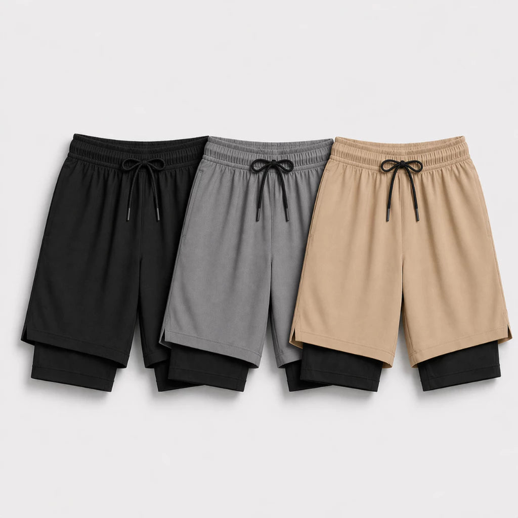 Kit 2 Shorts 2 em 1 Ozlo® – Suporte e Mobilidade