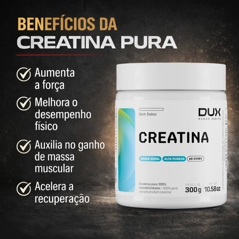 Kit 2 Creatinas DUX 300g Monohidratada Pura Original