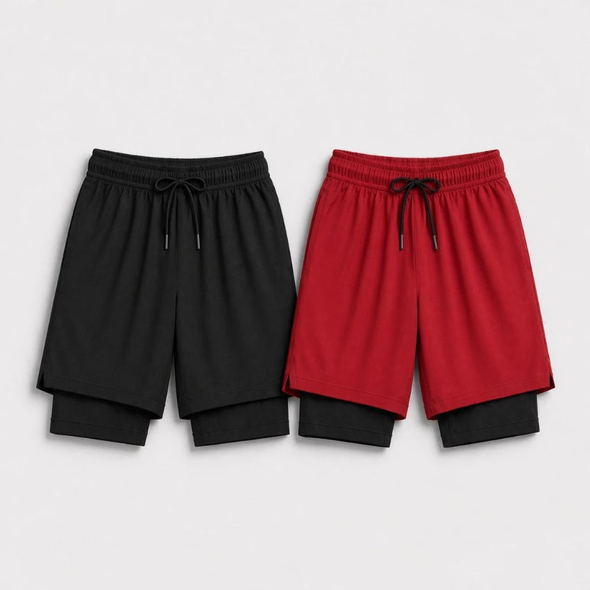 Kit 2 Shorts 2 em 1 Ozlo® – Suporte e Mobilidade