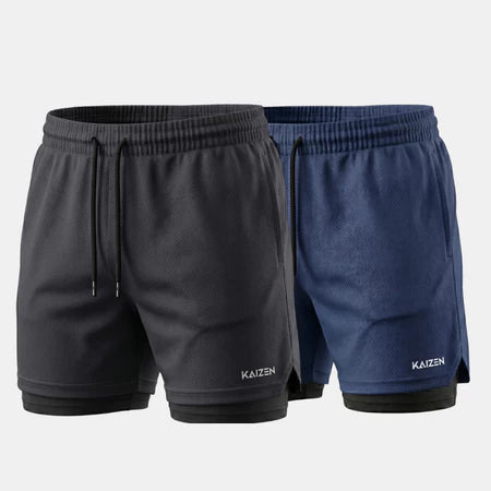 Kit 2 Shorts 2 em 1 Ozlo® – Performance e Praticidade