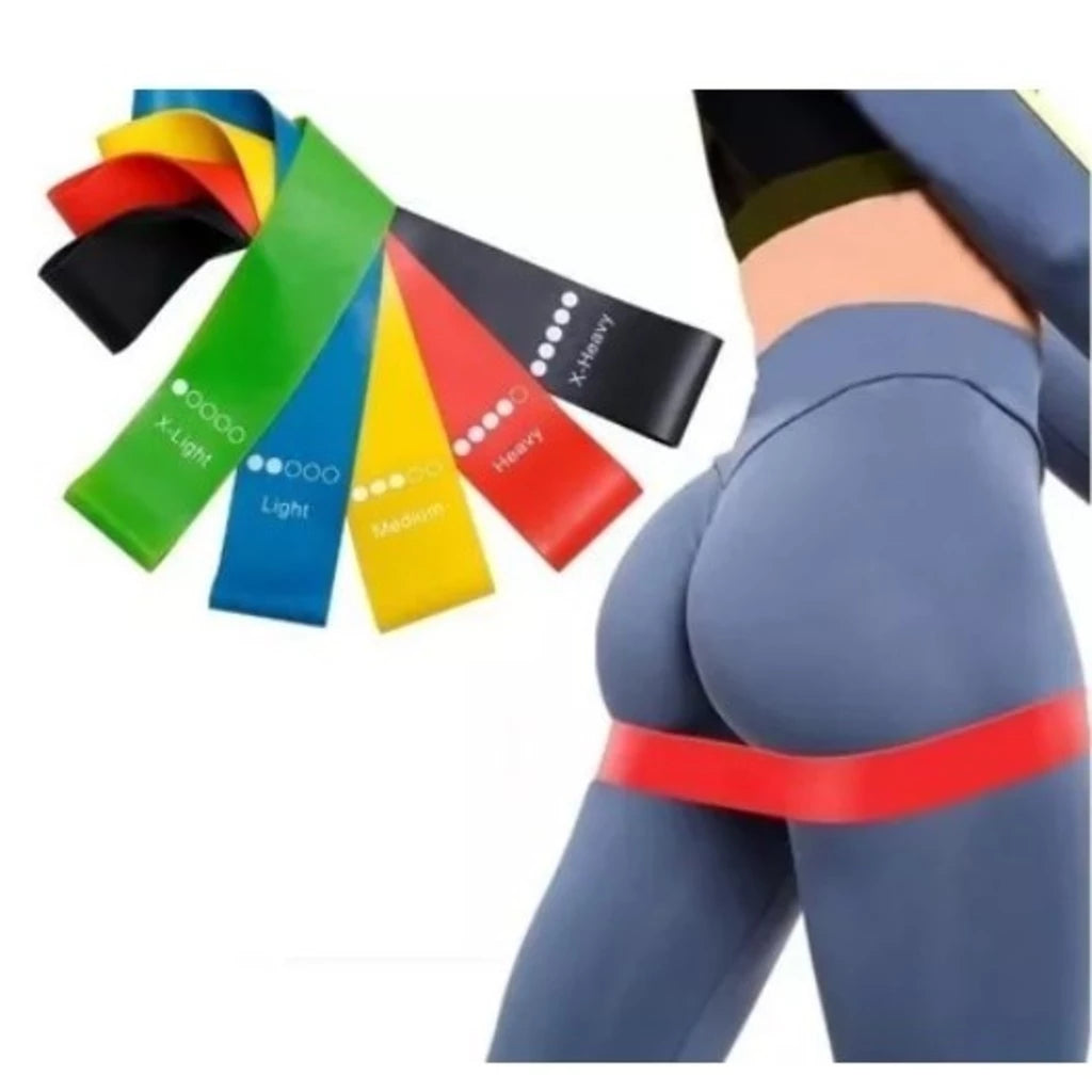 Kit Elásticos de Resistência Ozlo 16 Peças Treino Funcional